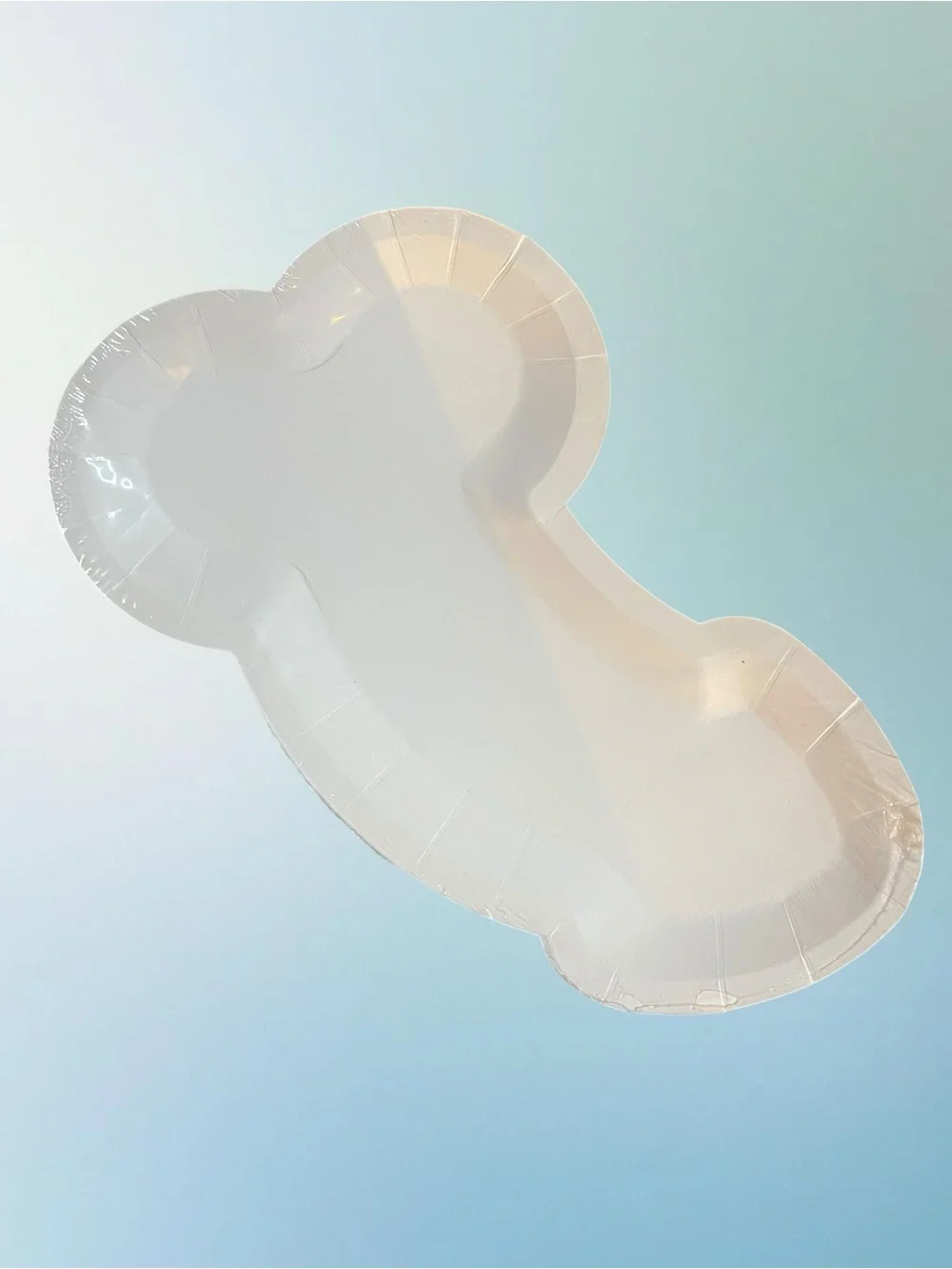 Penis-shaped Disposable Paper Plates Metallic Rose-Gold 20+ct Party Bridal NIP